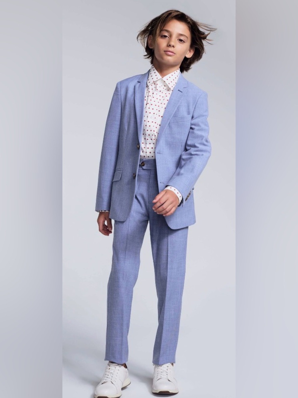 Appaman Light Blue Boys' Blazer with Notch Lapel